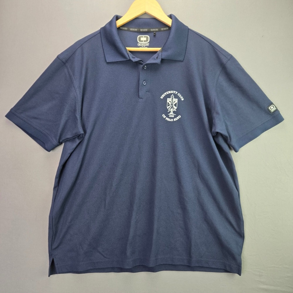 OGIO Polo Shirt University Club Palo Alto XL Navy Blue Performance Golf Mens